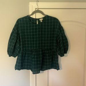 a new day Target Peplum Puff-Sleeve Top